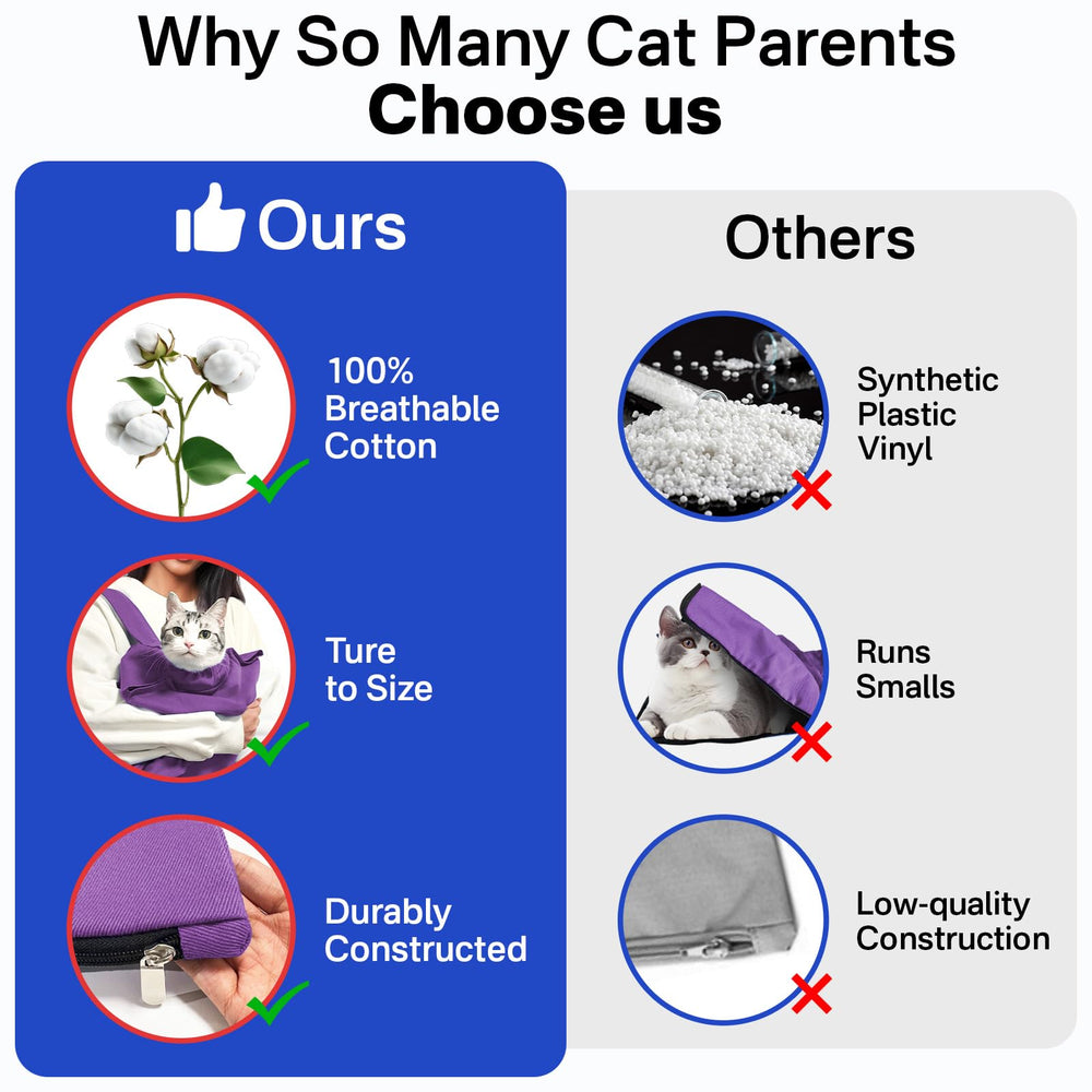 Amkune Cat Carrier Pouch breathable cotton fabric for lasting comfort and durability