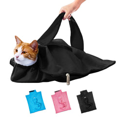 Amkune Cat Carrier Pouch with open Velcro access for gentle entry.