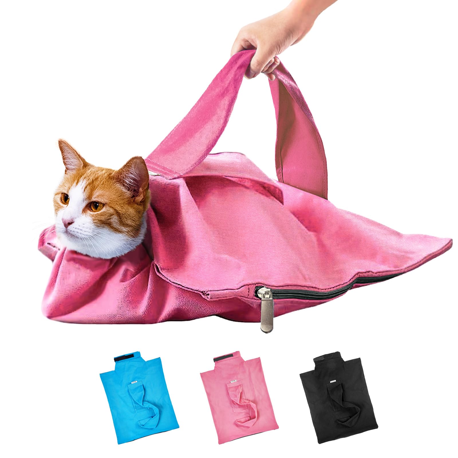 Amkune Cat Carrier Pouch soft-comfort image highlights cozy bonding during travels.