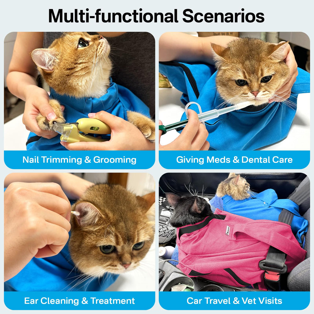 Amkune Cat Carrier Pouch wrapped-cat comfort for calm travel.