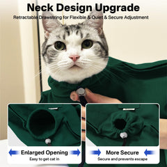 Amkune Cozy Travel Cat Carrier Pouch neck-entry design eases entry and security