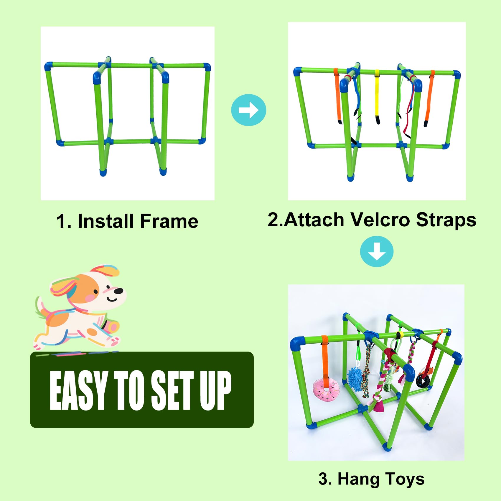 Amlmpet Puppy Play Gym cozy home use for small dogs and cats.