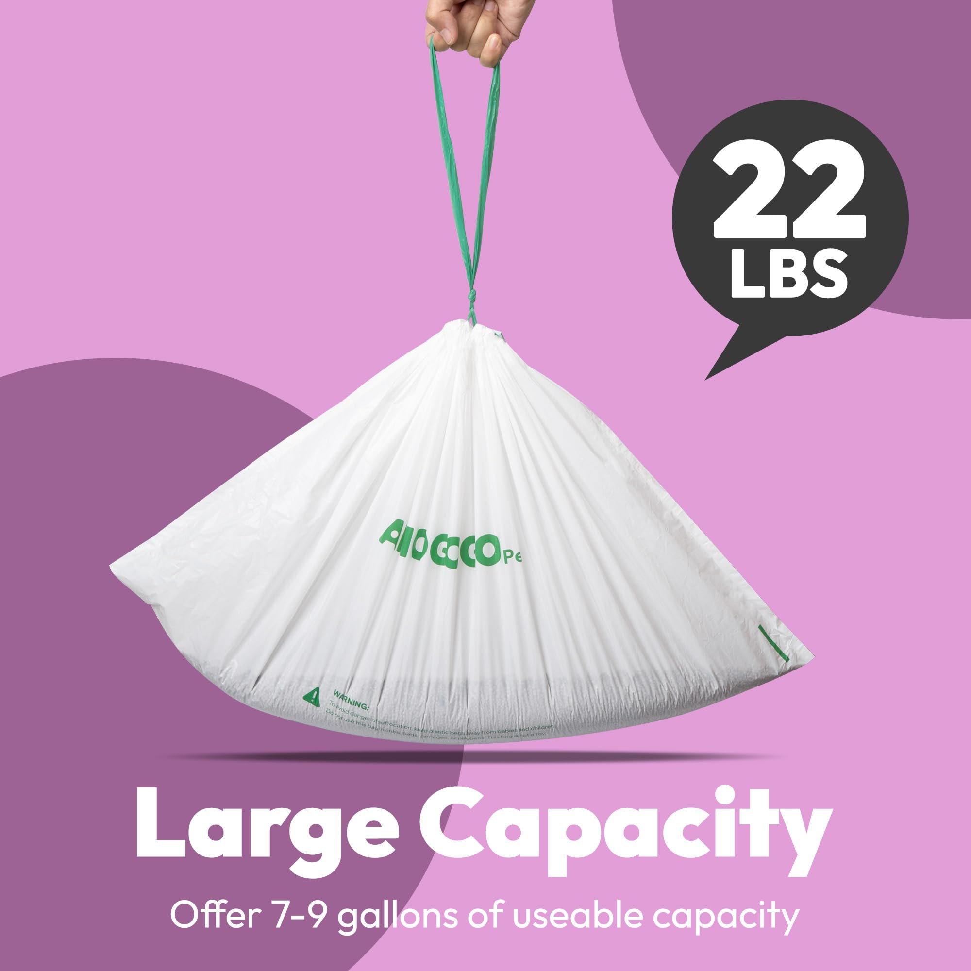 AMOGOGOPET-leakproof-hdpe-bags strong, leak-resistant liners help keep the litter area clean