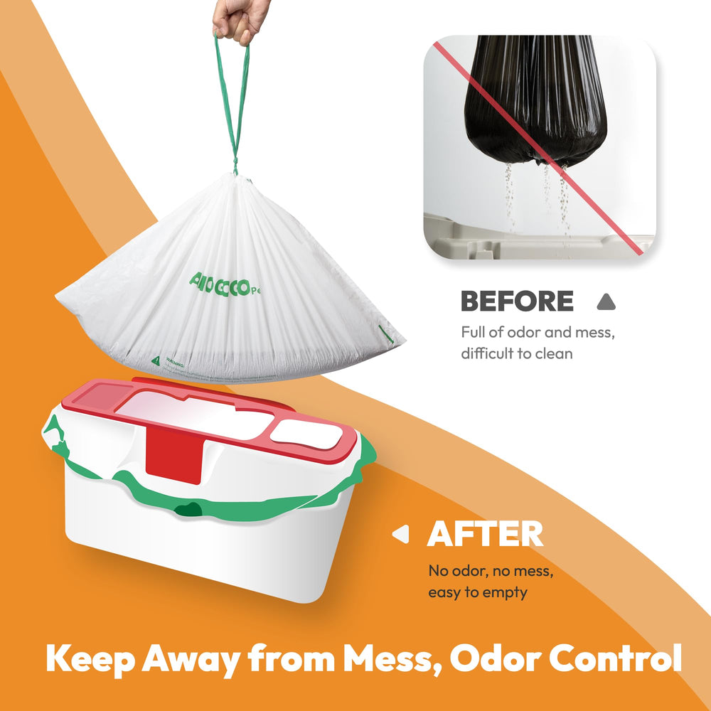 AMOGOGOPET tear-resistant HDPE bags demonstrate durability and leak prevention.