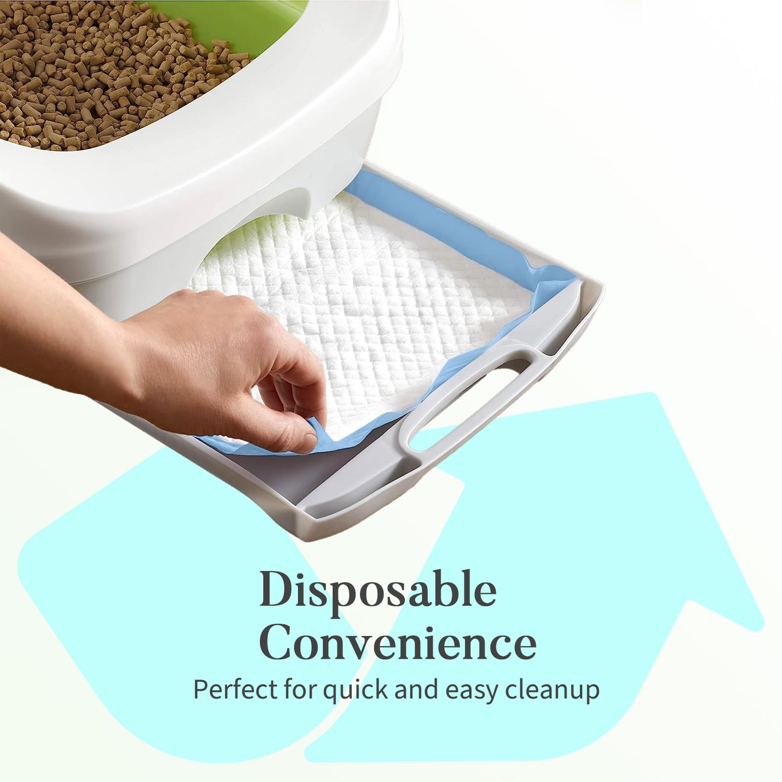 Amorstra pad tear-resistant backing demonstrates leak protection and tray dryness.