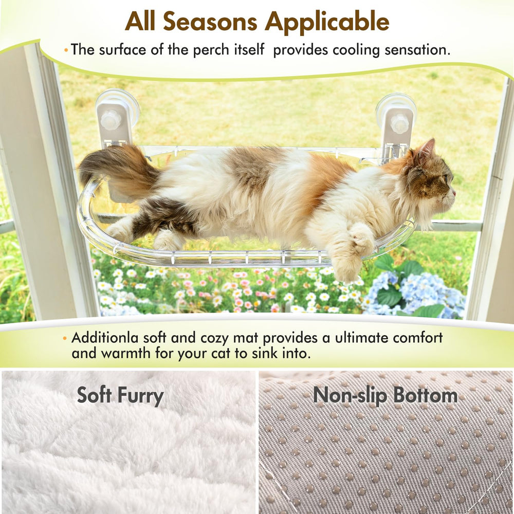 AMOSIJOY all-season plush mat adds warmth in cold days and keeps surfaces cool in heat.