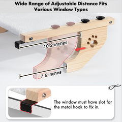 AMOSIJOY cat sill window perch no drilling design avoids wall damage and messy install.