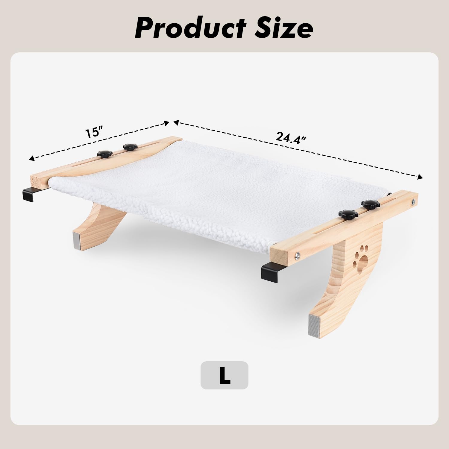 AMOSIJOY cat sill window perch plush cover offers warm comfort and easy wash.