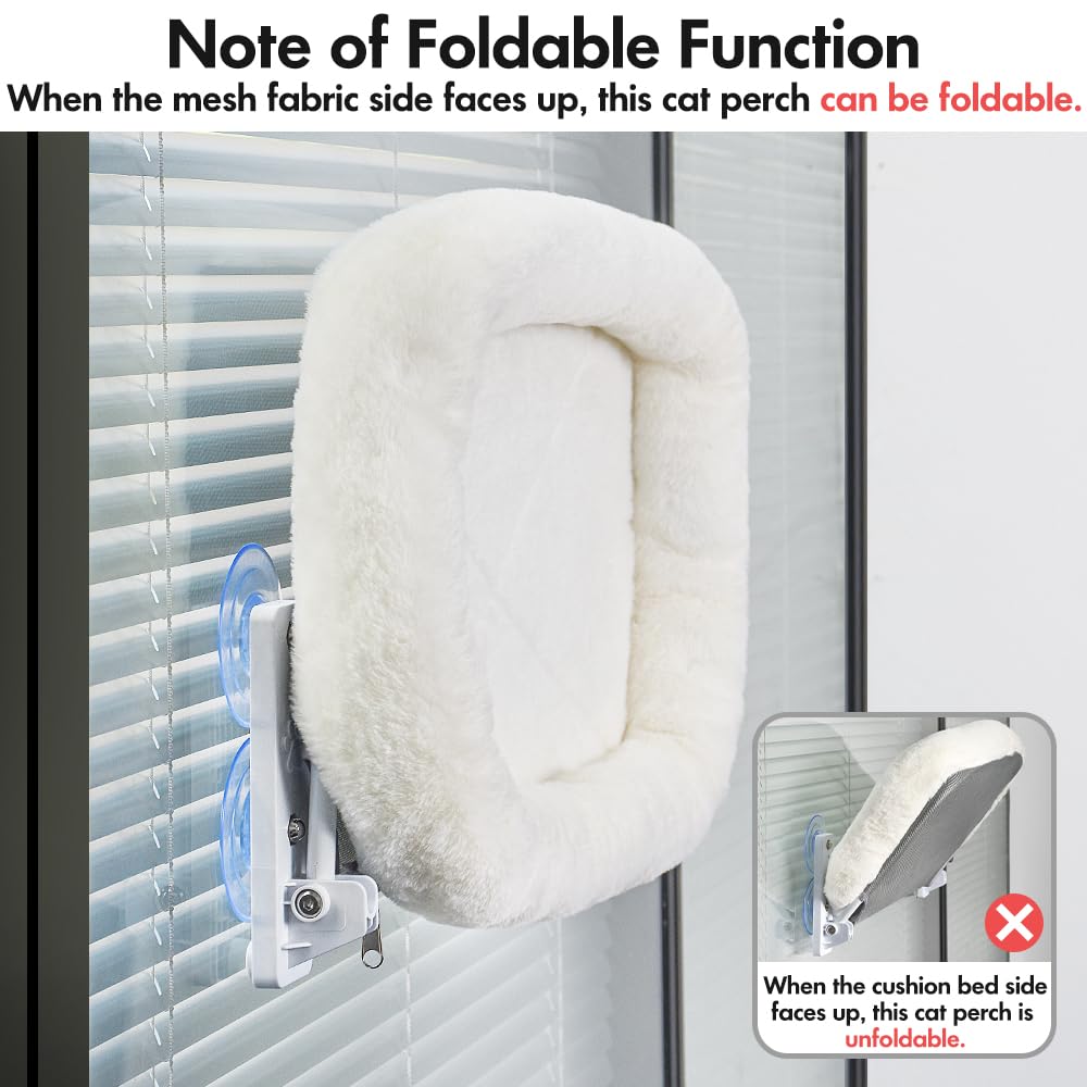 AMOSIJOY indoor cat bed window perch assembly showing tidy maintenance.