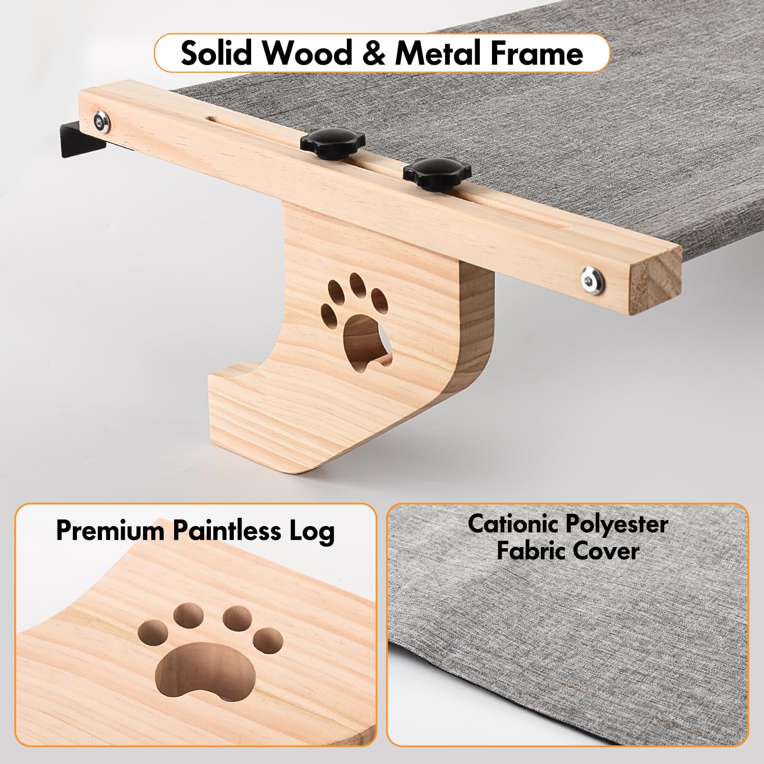 AMOSIJOY window perch includes washable cover and optional warm cushion.