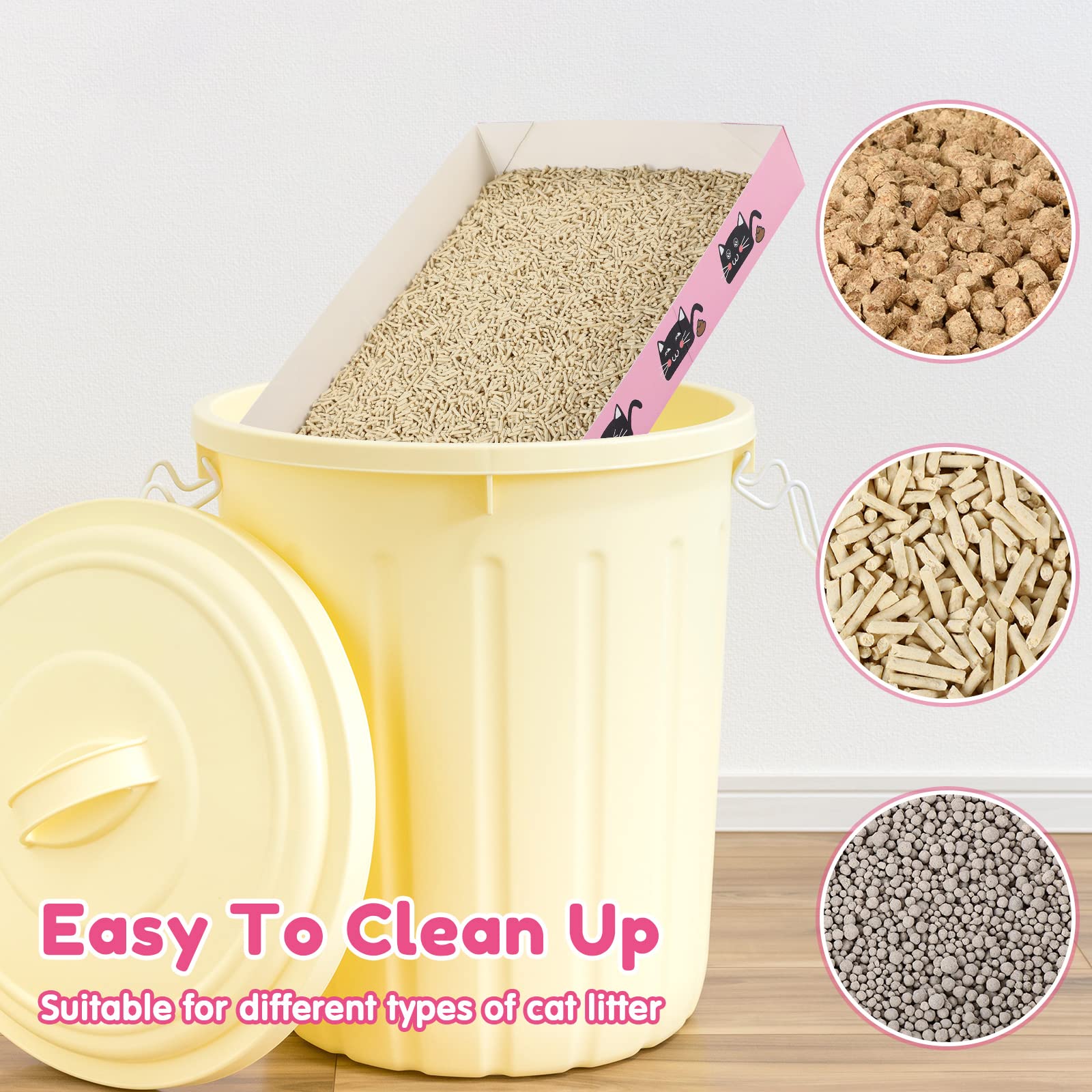 Amyhill 30-pack disposable cat litter boxes ample supply for daily use.