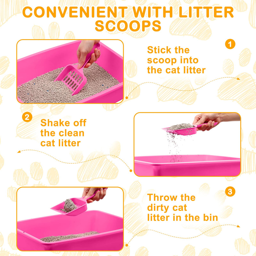 Amyhill litter box dimensions 14.6 by 10.6 by 3.4 inches suited for small to medium cats