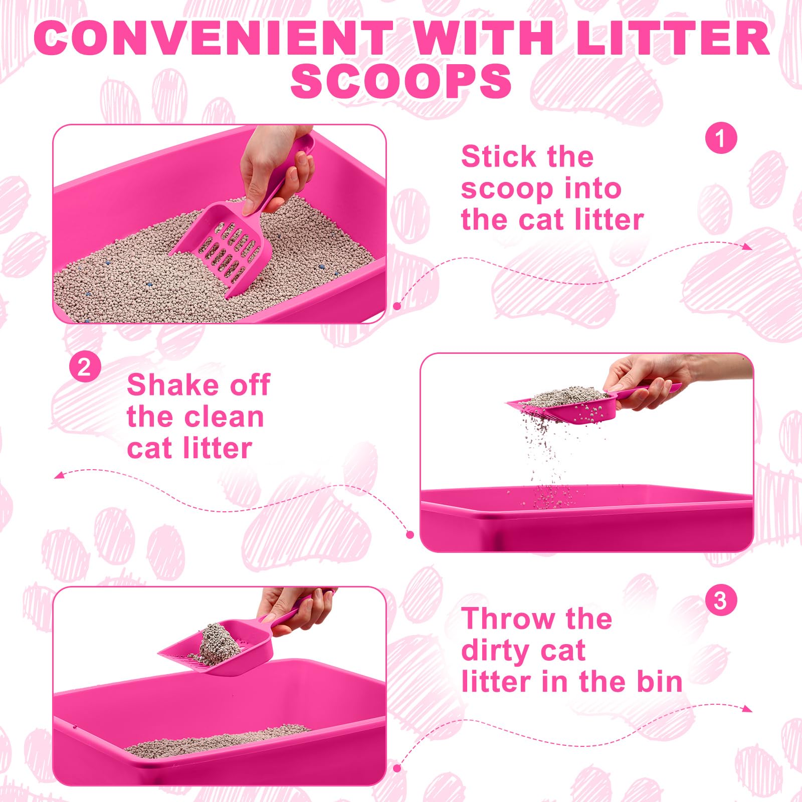 Amyhill low-entry cat litter box in pink for easy kitten access.