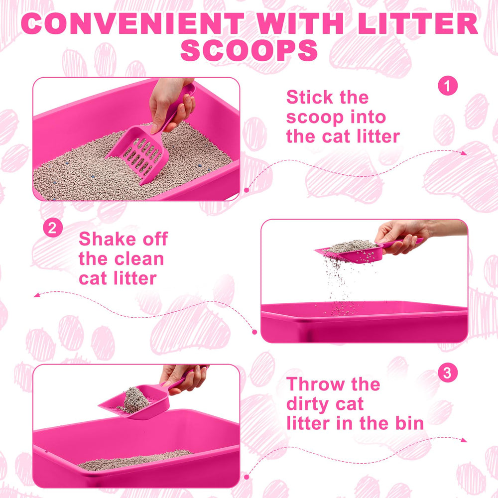 Amyhill low-entry cat litter box in pink for easy kitten access.