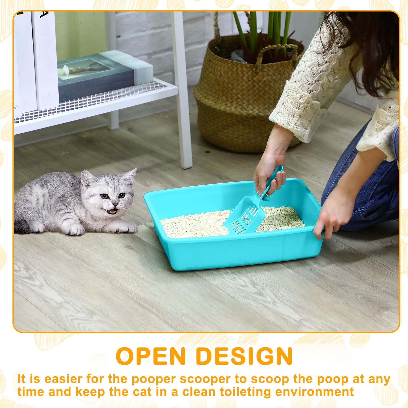 Amyhill open litter box is ideal for indoor cats and small rabbits