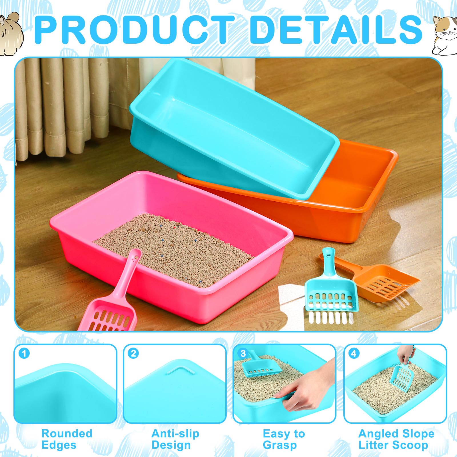Amyhill versatile tray doubles as an indoor pet feeding or storage solution.