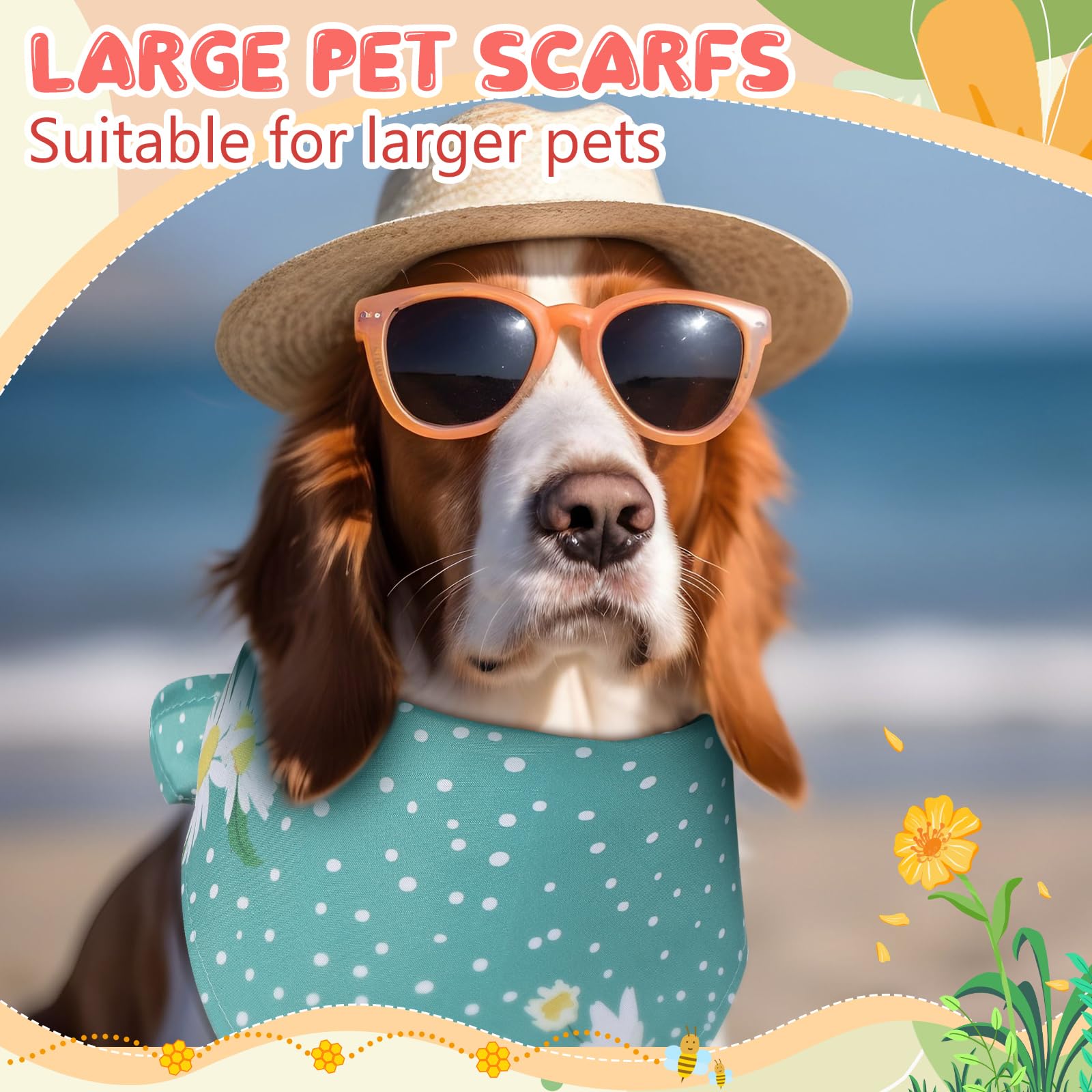 Amylove dog wearing bandana during photoshoot highlights stylish pet attire.