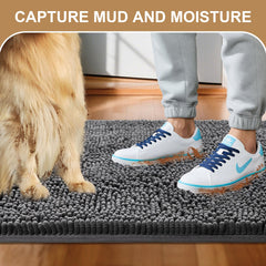 Amyracel Absorbent Dog Door Mat full-size view showing generous 72x36 footprint for entryways