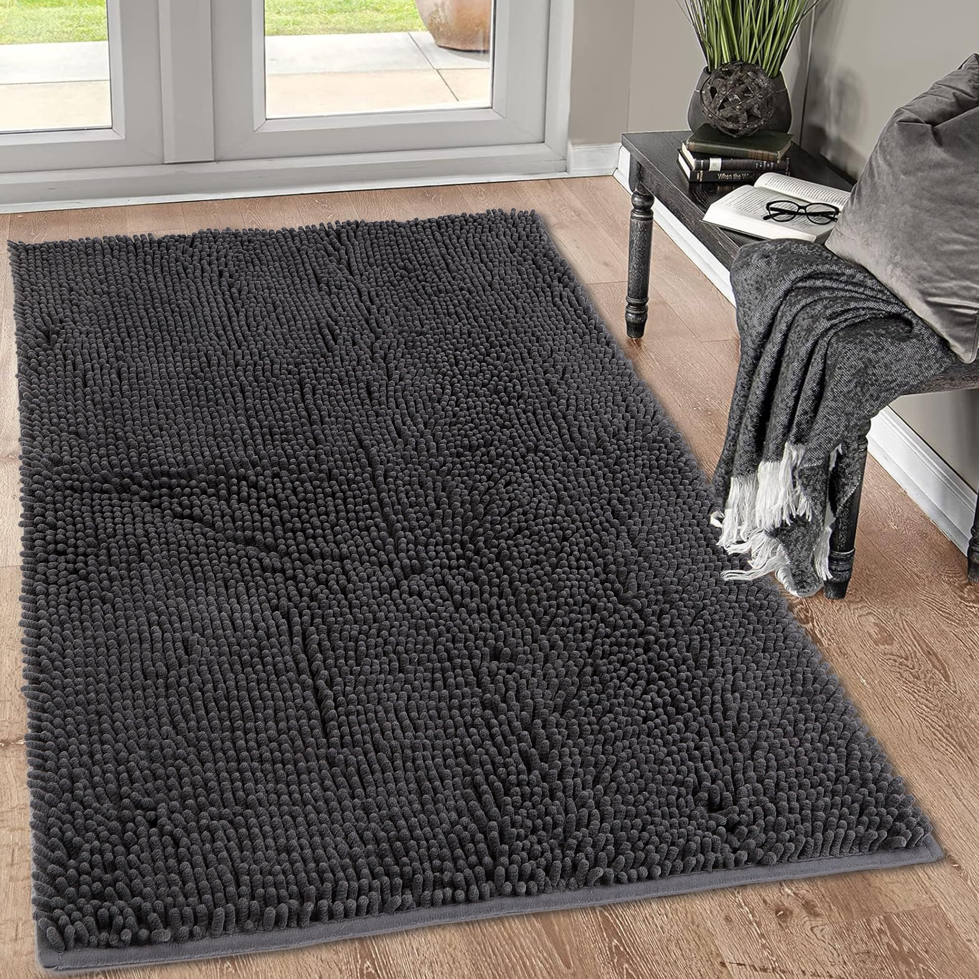 Amyracel dirt trapping door mat great for pets and rainy days