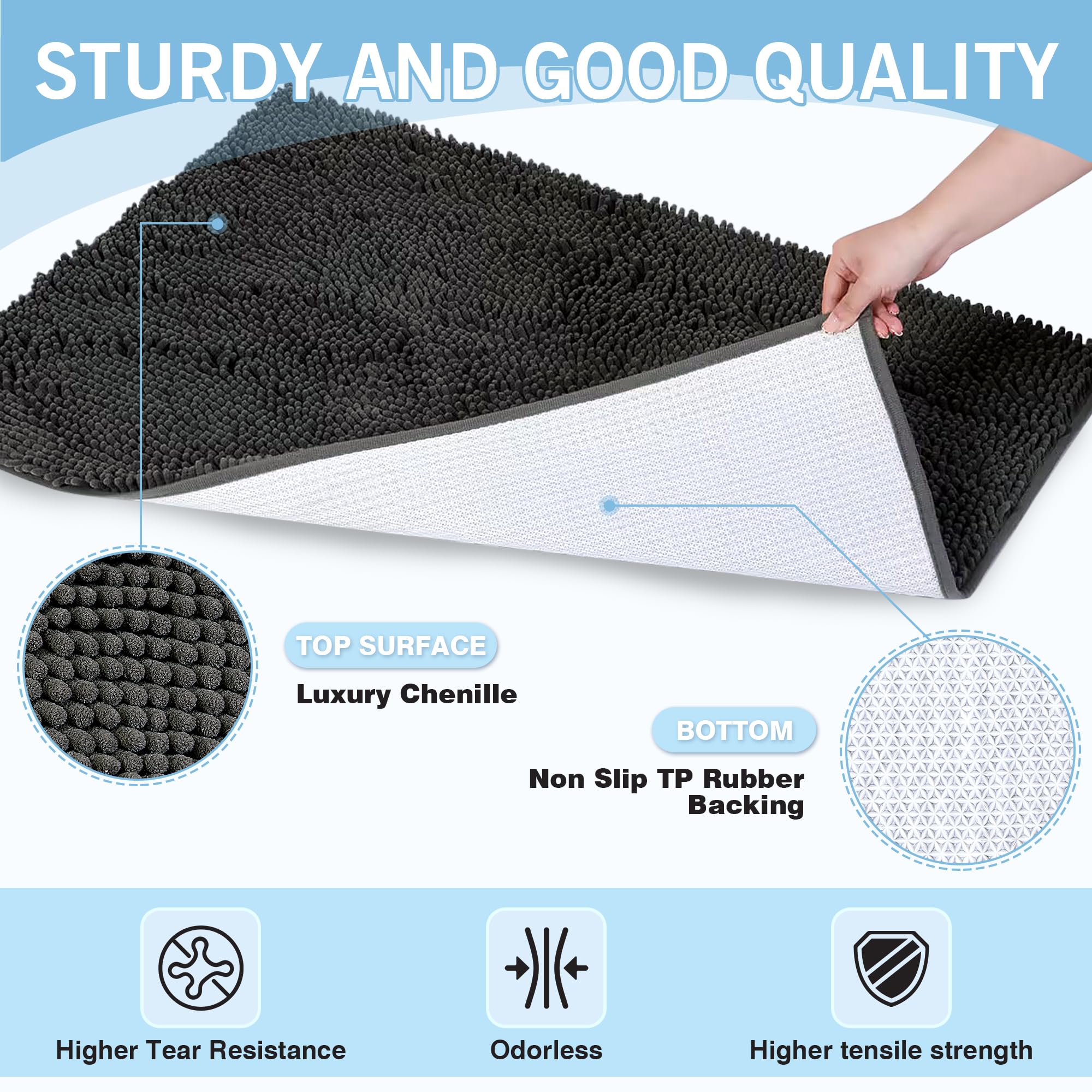 Amyracel dirt trapping door mat ideal for entryways and busy households