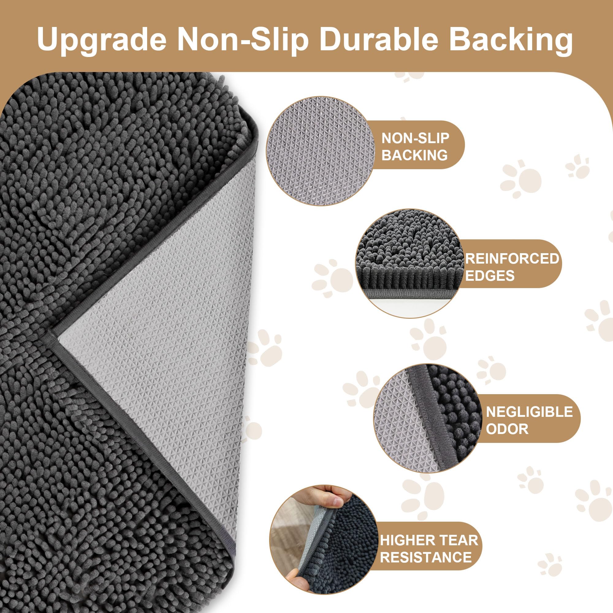 Amyracel mud-dog door mat traps dirt and mud before it meets floors