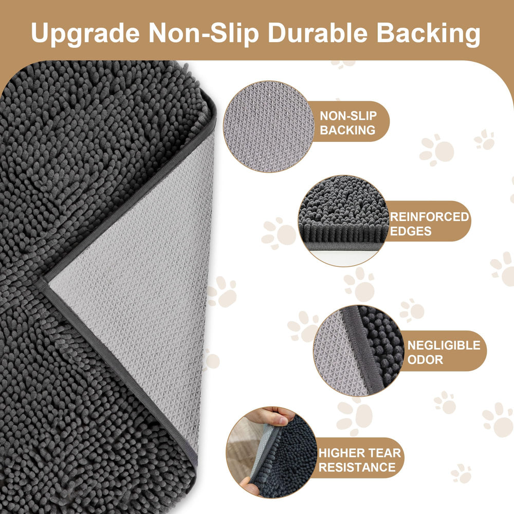 Amyracel mud-dog door mat traps dirt and mud before it meets floors