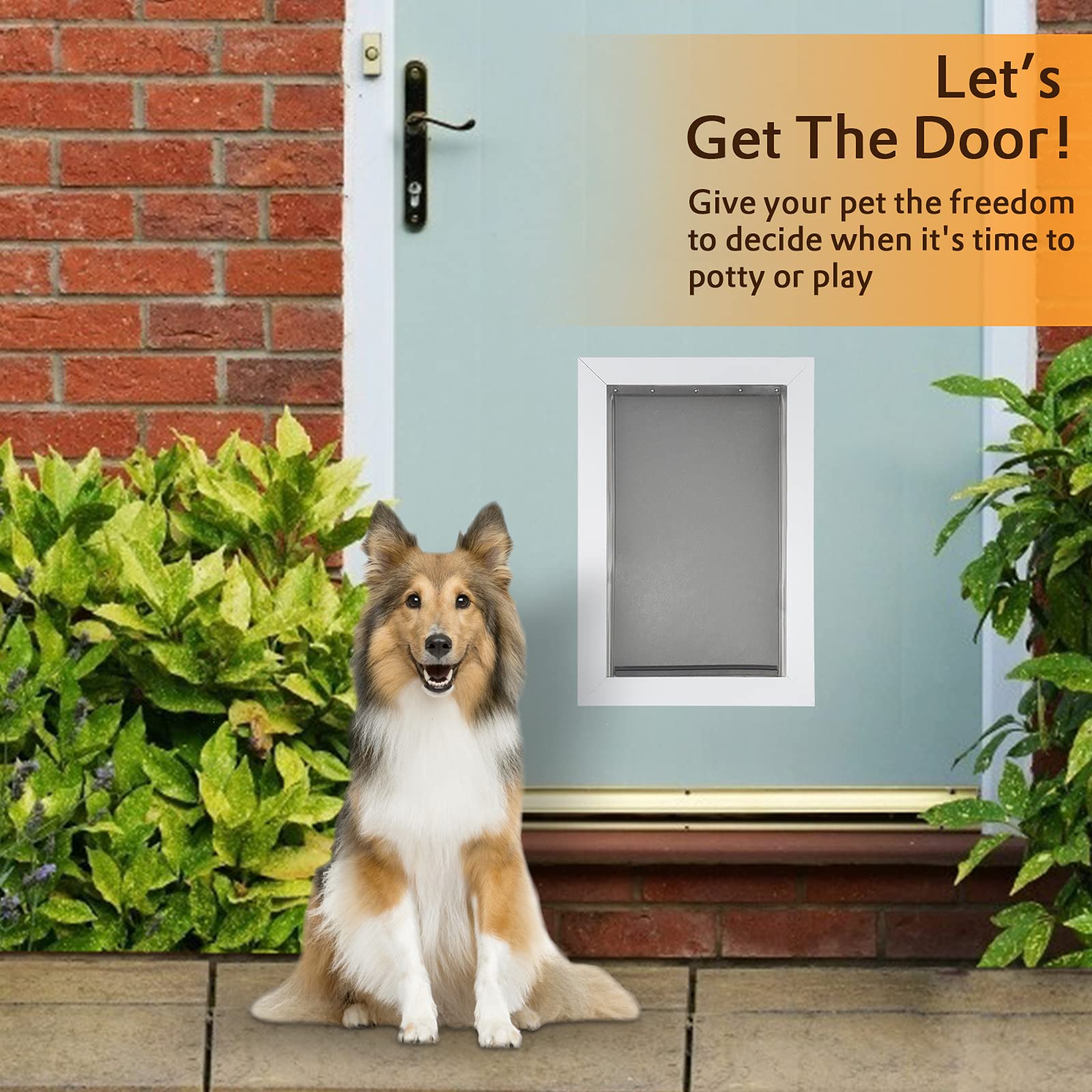 AMZOO two-way flap enables quiet, convenient pet access year-round