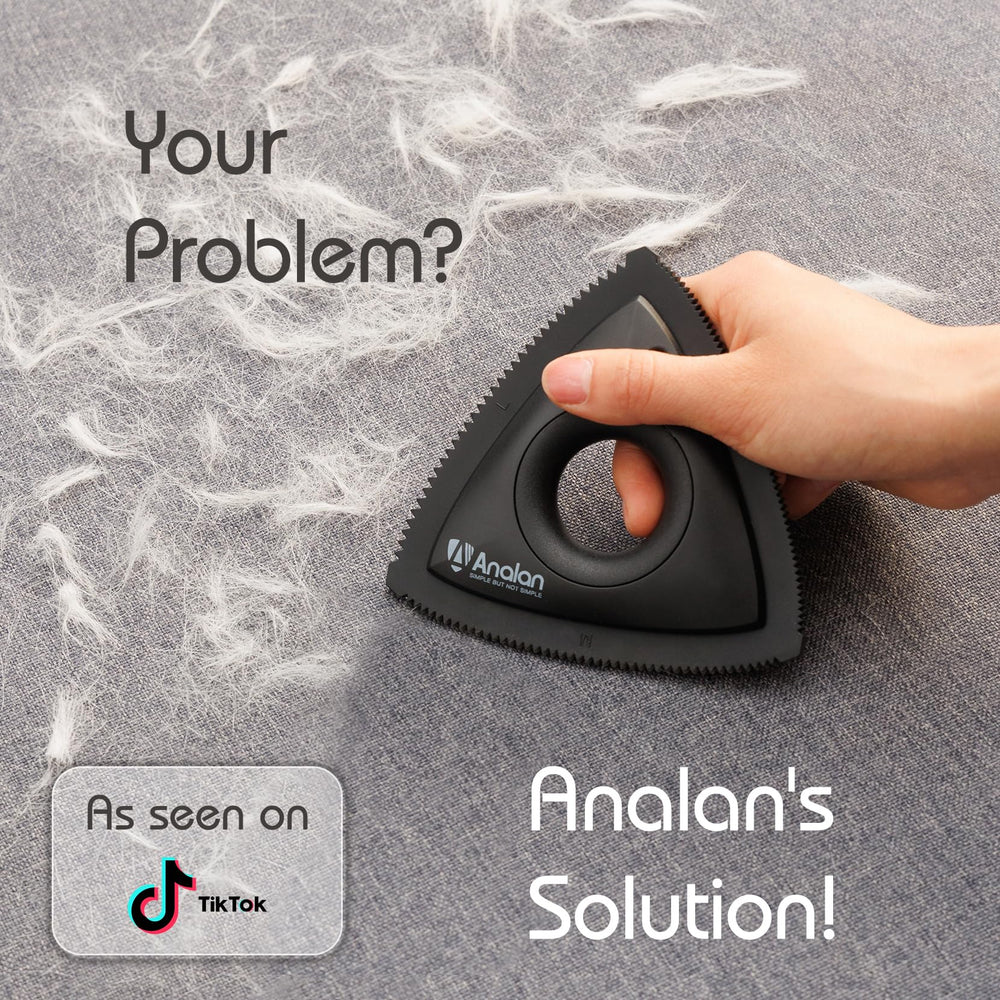 Analan Mini Pet Hair Remover on car mats: powerful, swipe away embedded fur with ease.