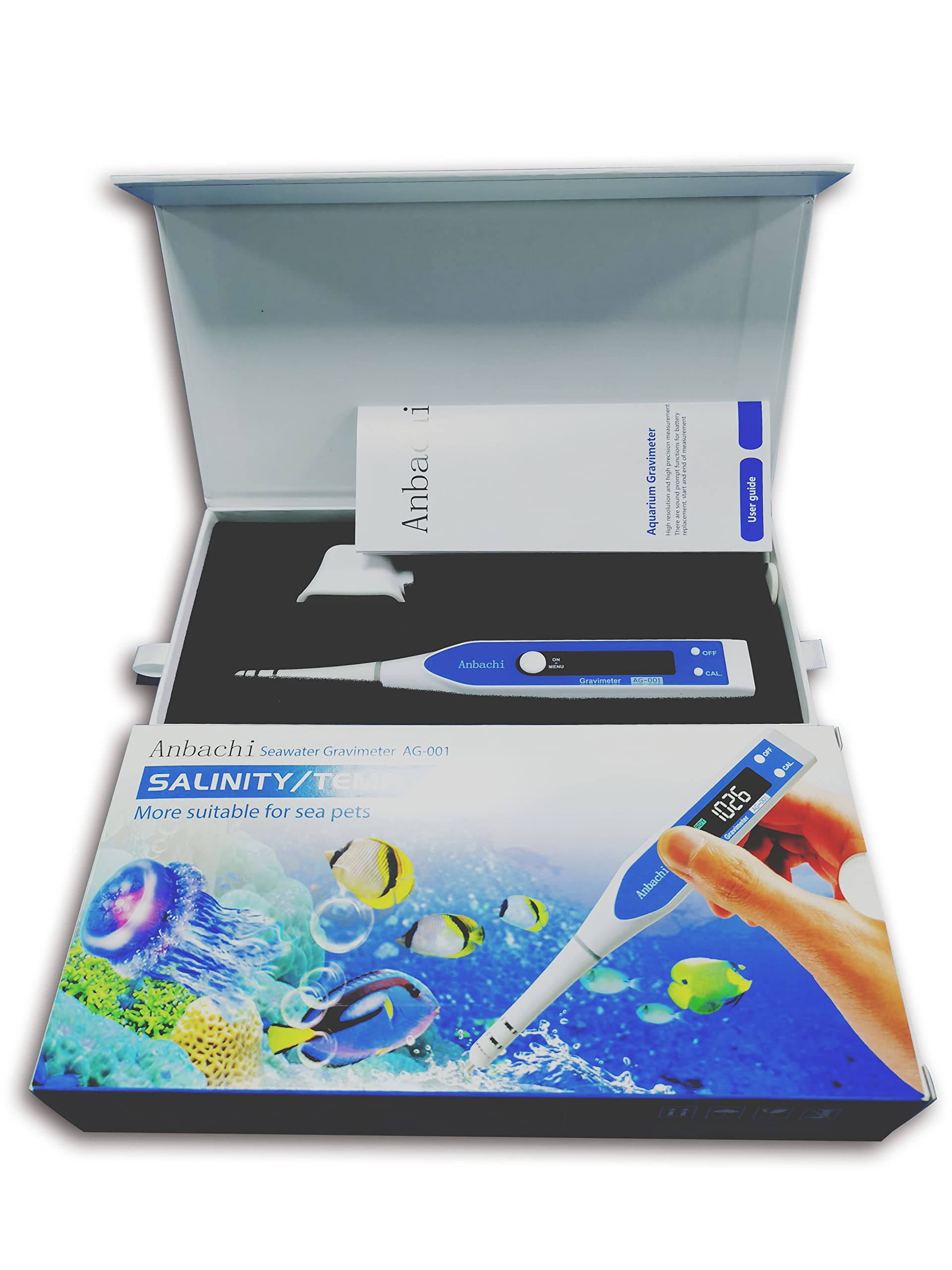 Anbachi digital salinity meter SG scale closeup for precise specific gravity