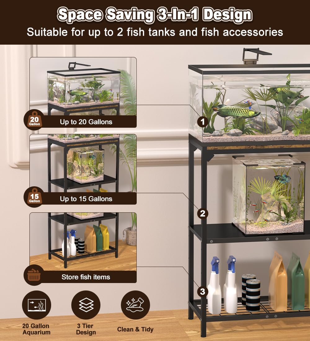 AnBaiMei 24x12-tabletop provides stable base for standard tanks