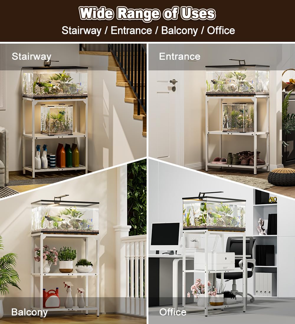 AnBaiMei multipurpose stand ideal for aquariums, turtle habitats, and home office organization