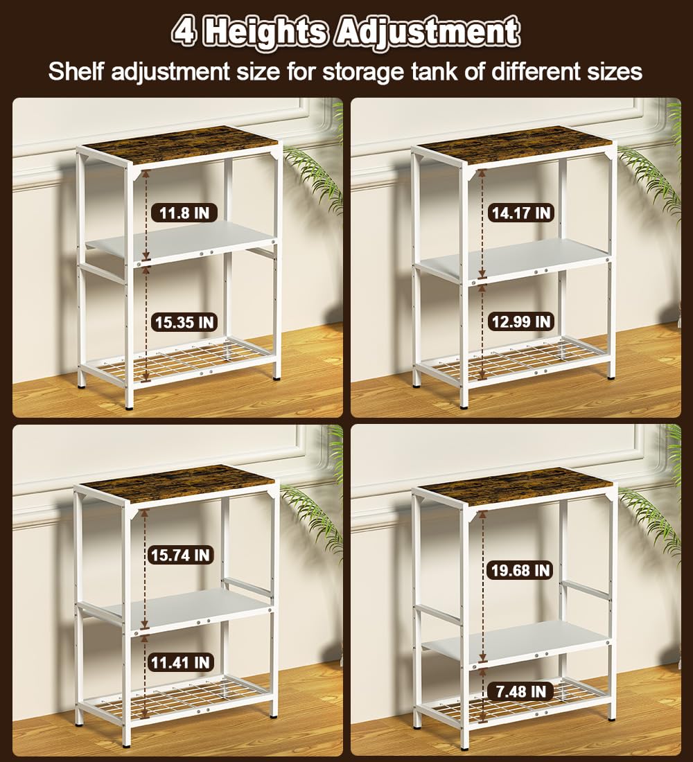 AnBaiMei tabletop wood board 24x12 inches supports standard 5–20 gallon tanks