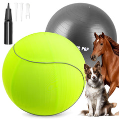 ANC POP 20inch herding ball green cover closeup highlights durable, outdoor-training-ready design