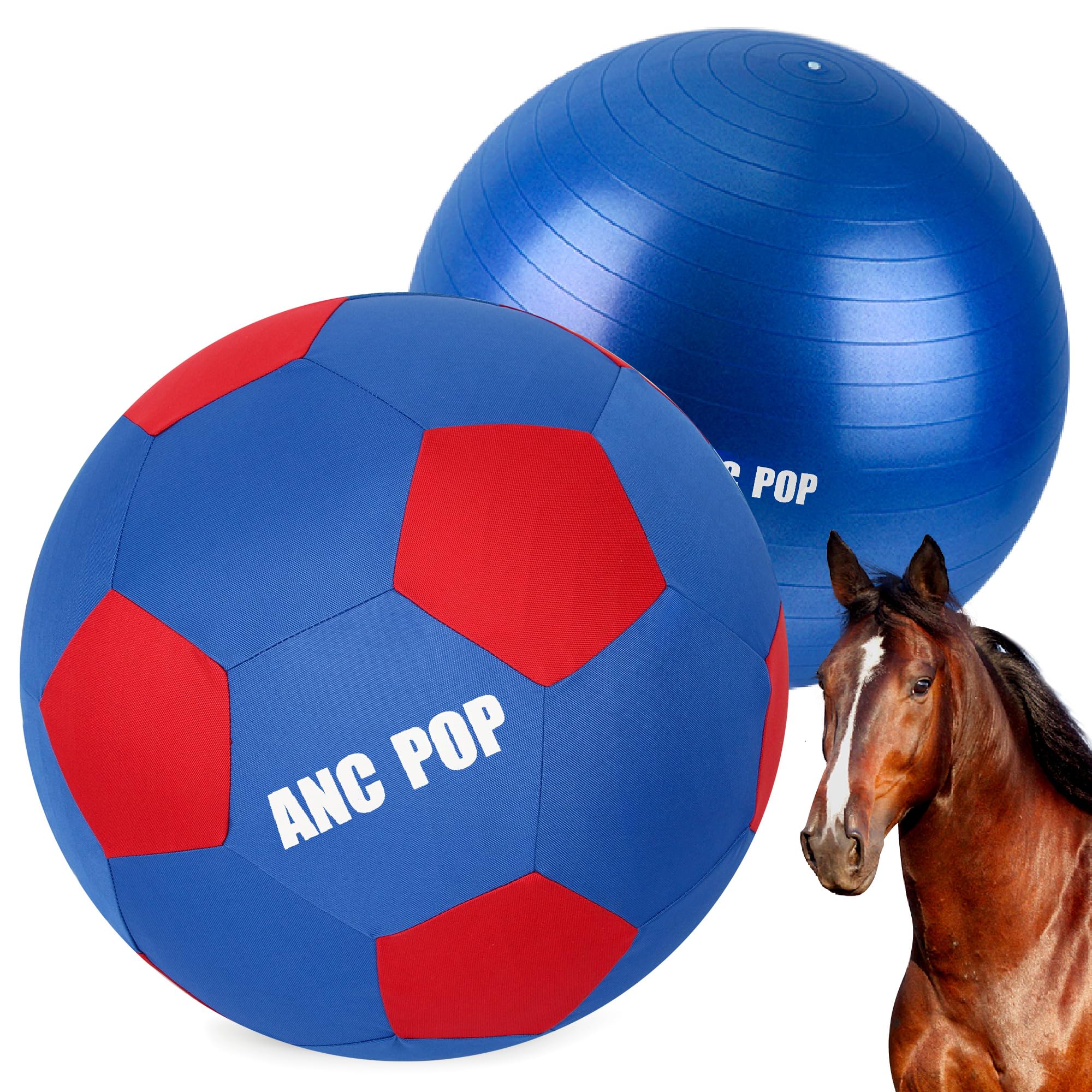 ANC POP 40-inch herding ball cover in blue and red for training