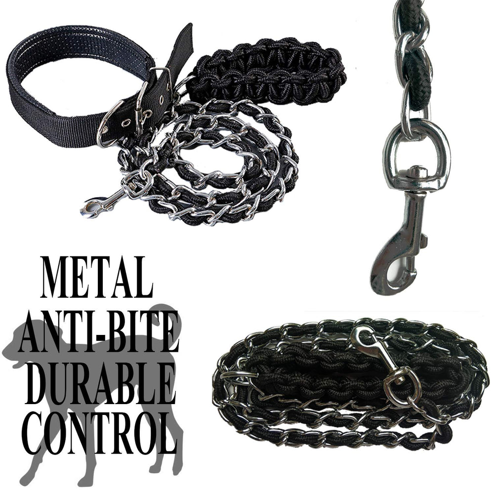 AncBace soft braided-handle leash reduces hand fatigue on long walks.