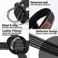 ANDA Ultra-Light Headcollar black adjustable straps demonstrating easy size customization.
