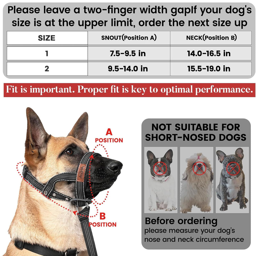ANDA Ultra-Light Headcollar black in daily-walk use showing comfortable fit and reduced pulls.