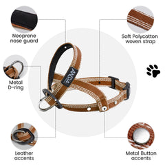 ANDA Ultra-Light No-Pull headcollar adjusted-fit highlights customizable sizing for daily comfort.