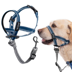 ANDA Ultra-Light No-Pull headcollar blue for comfortable daily walks with adjustable fit.