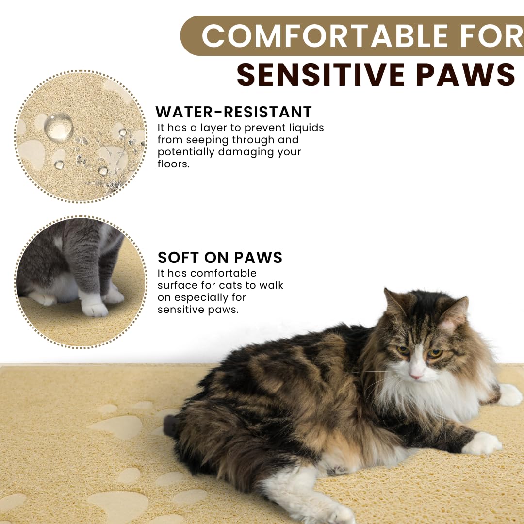 Alfombrilla Andalus para arena de gato, control de olores suave en casa.