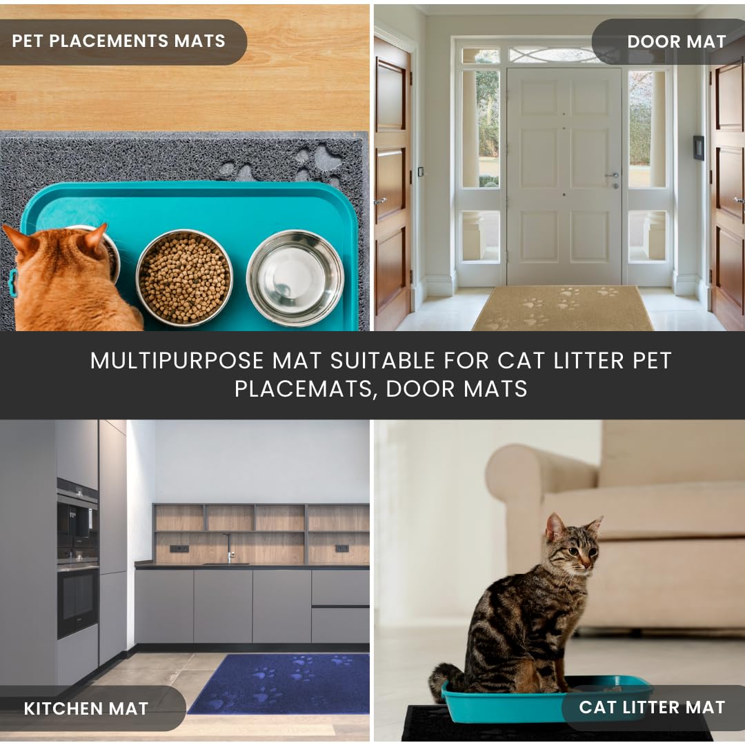 Andalus Brands easy-clean cat litter mat ready for vacuum and machine washing