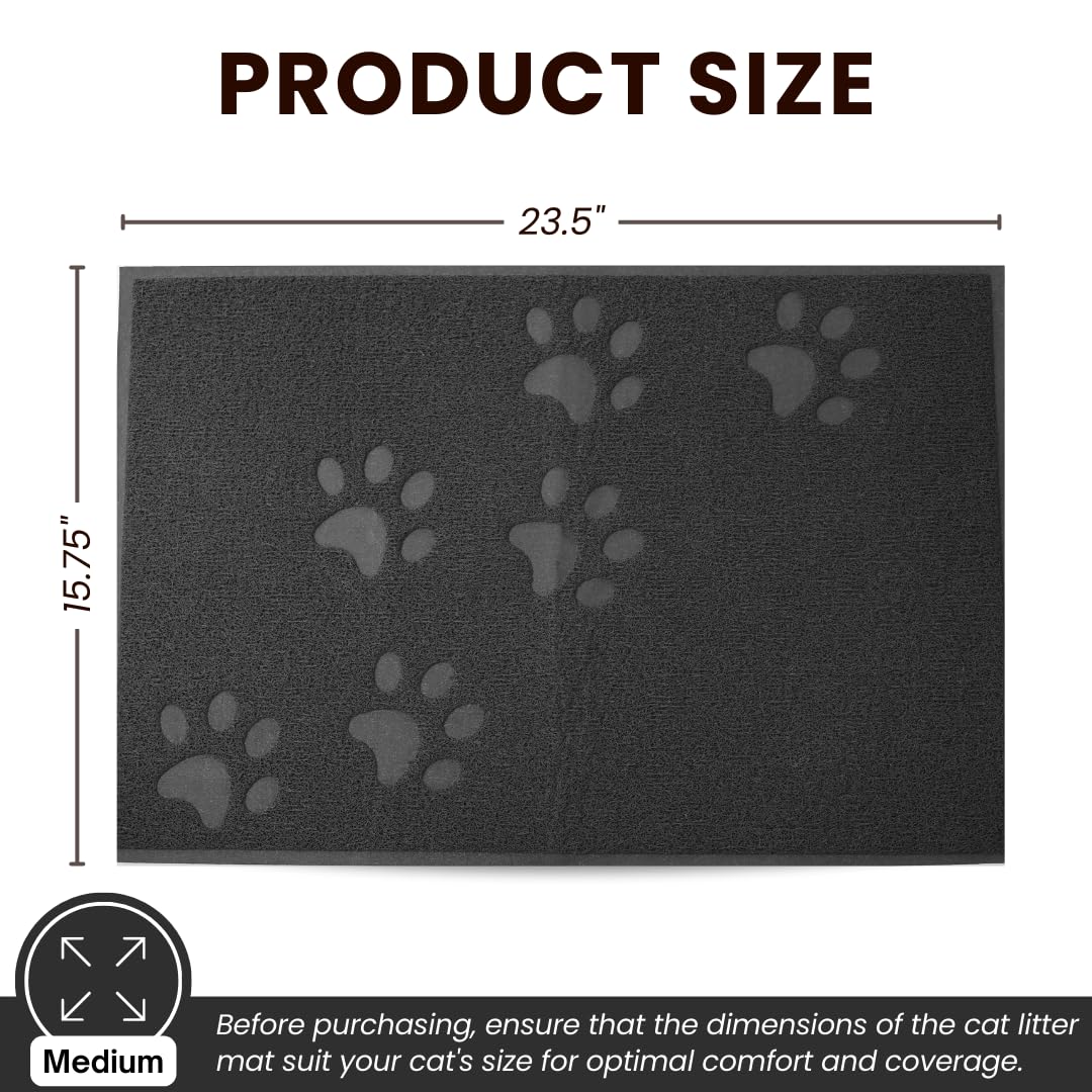 Andalus Brands cat litter mat close-up grooves trap litter quickly and efficiently