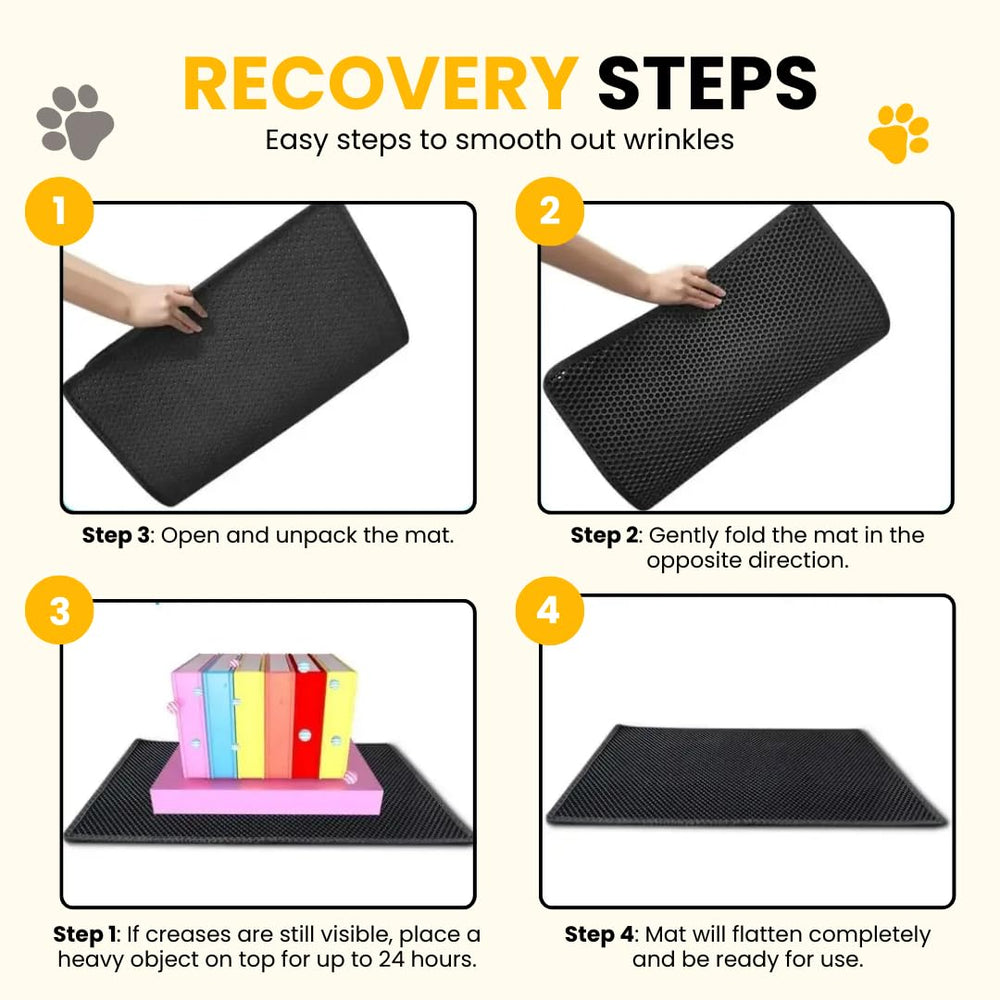 Andalus Brands Large Cat Litter Mat easy-clean design saves time.