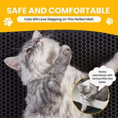 Andalus Brands Large Cat Litter Mat under litter box protects floors from spills.