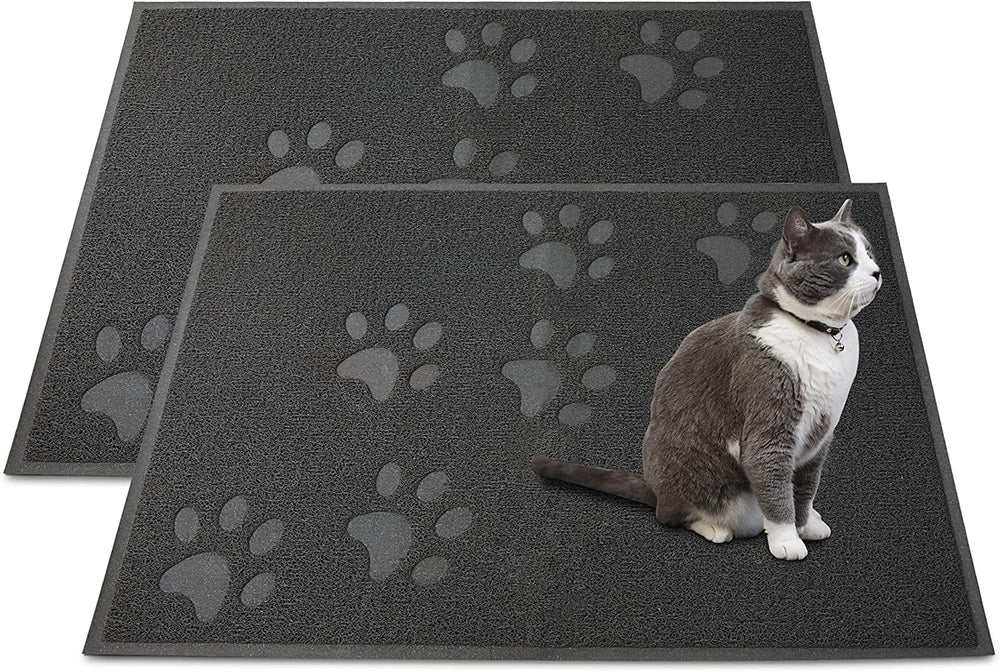 Andalus Large Cat Litter Mat front view shows two-pack mats for efficient litter capture.