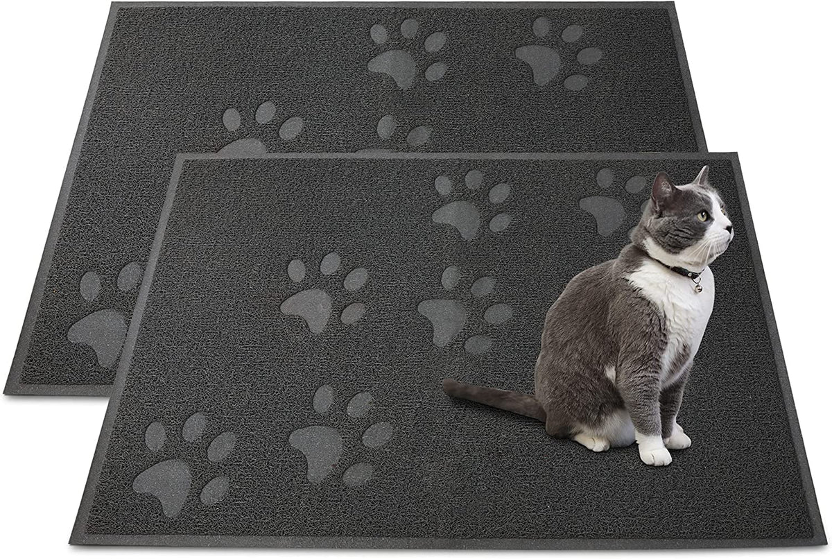 Andalus Large Cat Litter Mat front view shows two-pack mats for efficient litter capture.