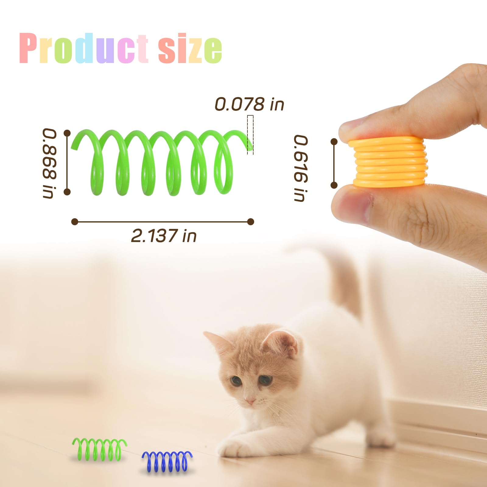Andiker 12-piece cat spiral toy set highlights durability and color variety