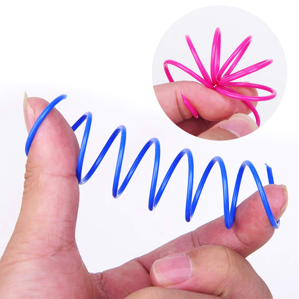 Andiker interactive cat spiral toy pink spring sparks playful hunting behavior