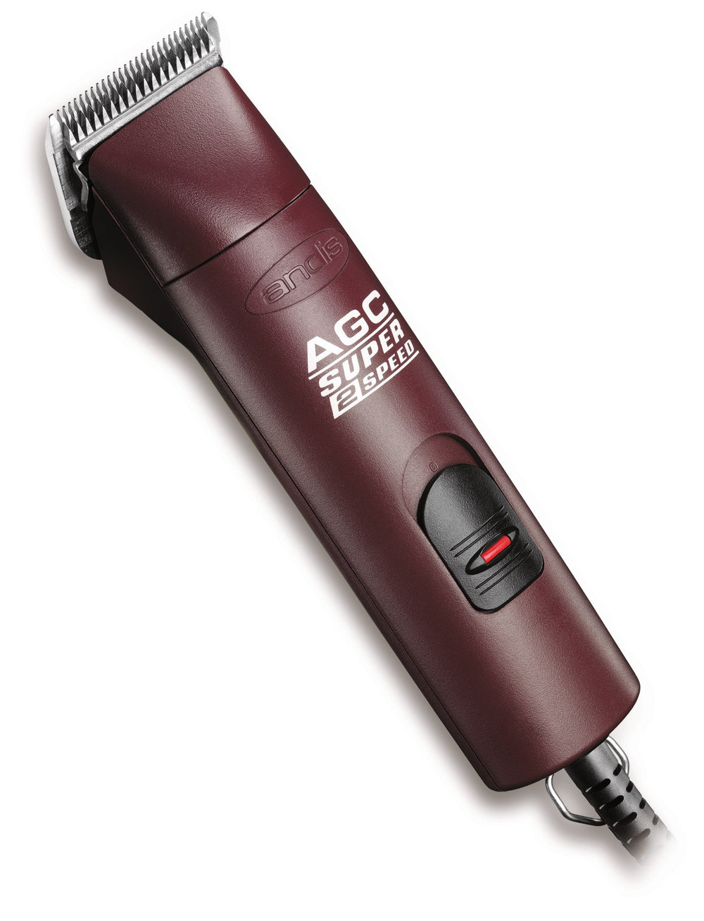Andis detachable blade system close-up highlights secure blade changes.