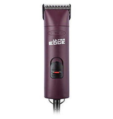 Andis 22685 Ultra Edge clipper front view shows durable housing for dependable grooming sessions.